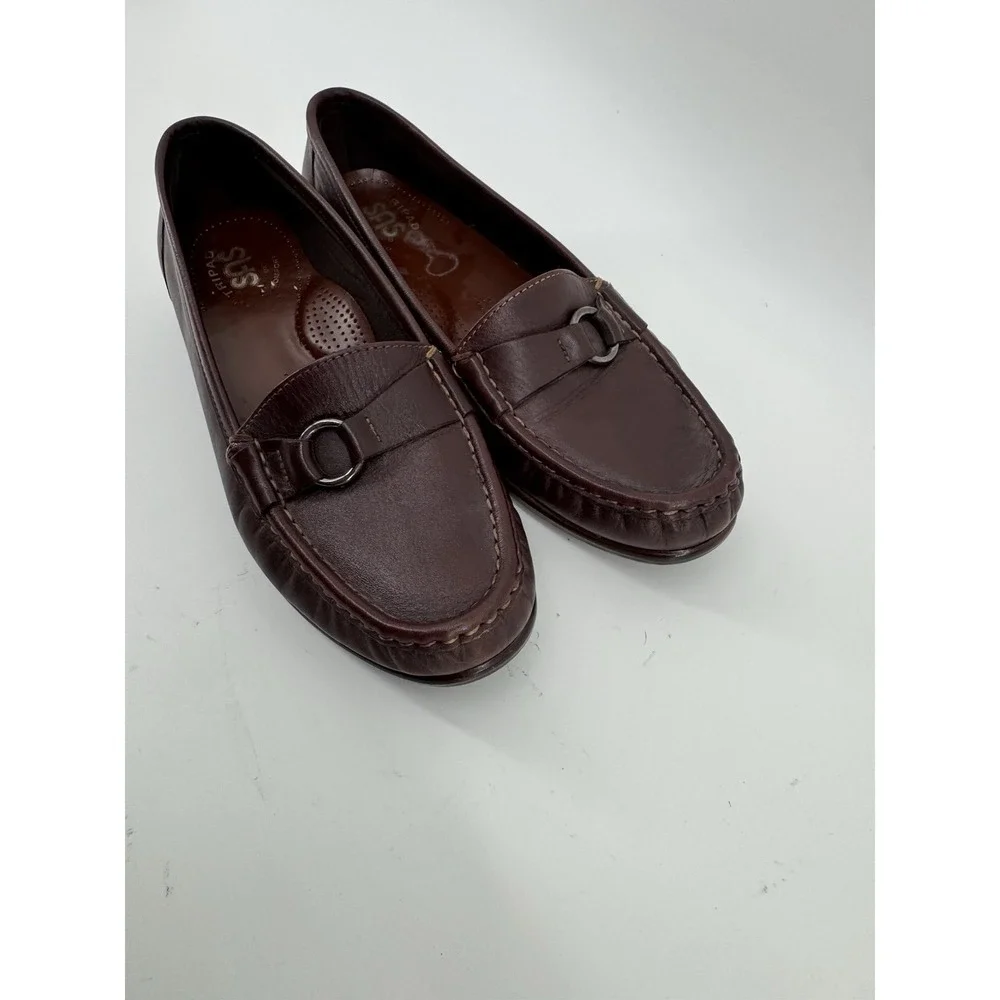 SAS Jewel Loafers Womens US 8.5 Brown Tripad Comfort Moc Toe Slip On Shoes